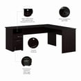 thumbnail image 3 of Bush Furniture Cabot 72" L Shaped Desk with Storage, Espresso Oak, 3 of 6