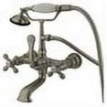 thumbnail image 4 of Elements Of Design Dt5518cl Triple Handle Wall Mounted Clawfoot Tub Filler - Nickel, 4 of 4