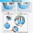thumbnail image 5 of 2 Pack remoable stainless steel dog bowls, ce kennel hanging feeder for and water, durable pet cage cups for puppy, medium dog, cat, rabbit, ferret, bird, easy to clean and refill, blue, 5 of 6