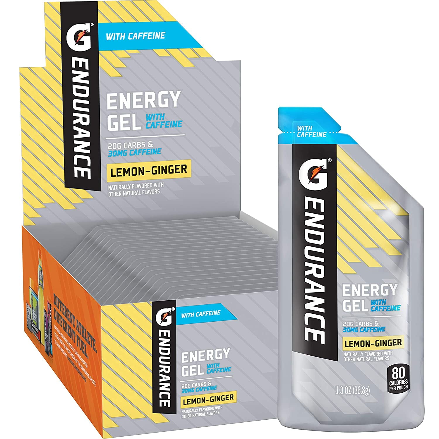 Gatorade Endurance Energy Gel with Caffeine, Lemon-Ginger, 1.3 oz Pouches, 21 Pack Walmart.com