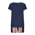 thumbnail image 5 of TaTaai Comfy 2 Piece Outfit for Women Short Sleeve Round Neck Top and Shorts Random Print with Pockets Tie Side Casual Home Wear Summer Gift, 5 of 6