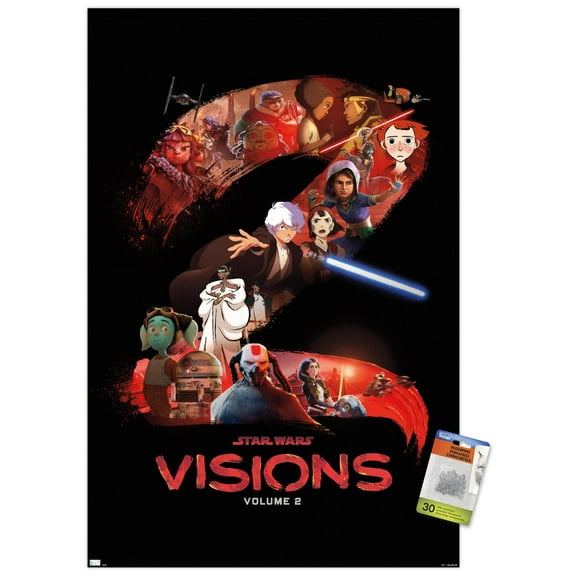 Star Wars: Visions Season 2 - One Sheet Wall Poster with Pushpins, 22.375" x 34"