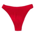 thumbnail image 5 of Curuila Women Swim Briefs High Waist Solid Color Comfortable Casual Bikini Bottoms For Beach Pool Summer Swimwear Red Size M, 5 of 5