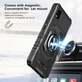 thumbnail image 3 of Compatible for Cricket Vision Plus Case w/Tempered Glass Screen Protector [Military Grade] Ring Car Mount Kickstand Shockproof Hard Phone Case - Black, 3 of 7