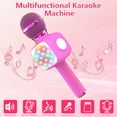 thumbnail image 5 of Kids Bluetooth Microphone, Wireless Karaoke Microphone with Flashing Light, Handheld Mic Speaker Singing Toy for Kids Adults, Red, 5 of 8