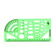 Unique Bargains Stationery Drafting Drawing Multi Purpose Mapping Formwork Template Ruler Green