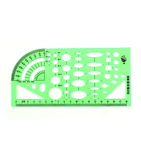 Unique Bargains Stationery Drafting Drawing Multi Purpose Mapping Formwork Template Ruler Green