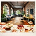 thumbnail image 4 of 10 x 6.5 ft Office Backdrop for Video Conference Retro Business Interior Interior Brick Wall Photography Background Virtual Home Office Photoshoot Portrait Photo Studio Props, 4 of 5