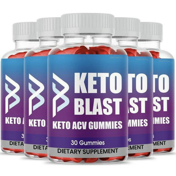 Keto Blast ACV Gummies Keto Blast Gummies Supplement Official KetoBlast Max Strength Diet (5 Pack)
