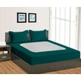 thumbnail image 3 of D.N.G. BEDDINGS 3 Piece Box Spring Cover - 100% Egyptian Cotton, 800 TC, Wrap Around 4 Sides Bed Skirt for Hotel & Home, Fits Box Springs up to 12 Inch - Twin XL, Stripe Teal Color, 3 of 9
