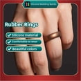 thumbnail image 6 of AIGIA Silicone Rubber Wedding Ring for Women Thin Stackable Rubber Silicone Wedding Band 5.7mm Wide, 6 of 7