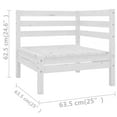 thumbnail image 4 of vidaXL 6 Piece Garden Lounge Set White Solid Pinewood, 4 of 5