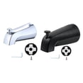 thumbnail image 3 of ZheElen Universal Bathtub Faucet Tub Spout Upgrade With Metal Structure For Standard Water Pipes Installation Featuring Smooth silver, 3 of 6