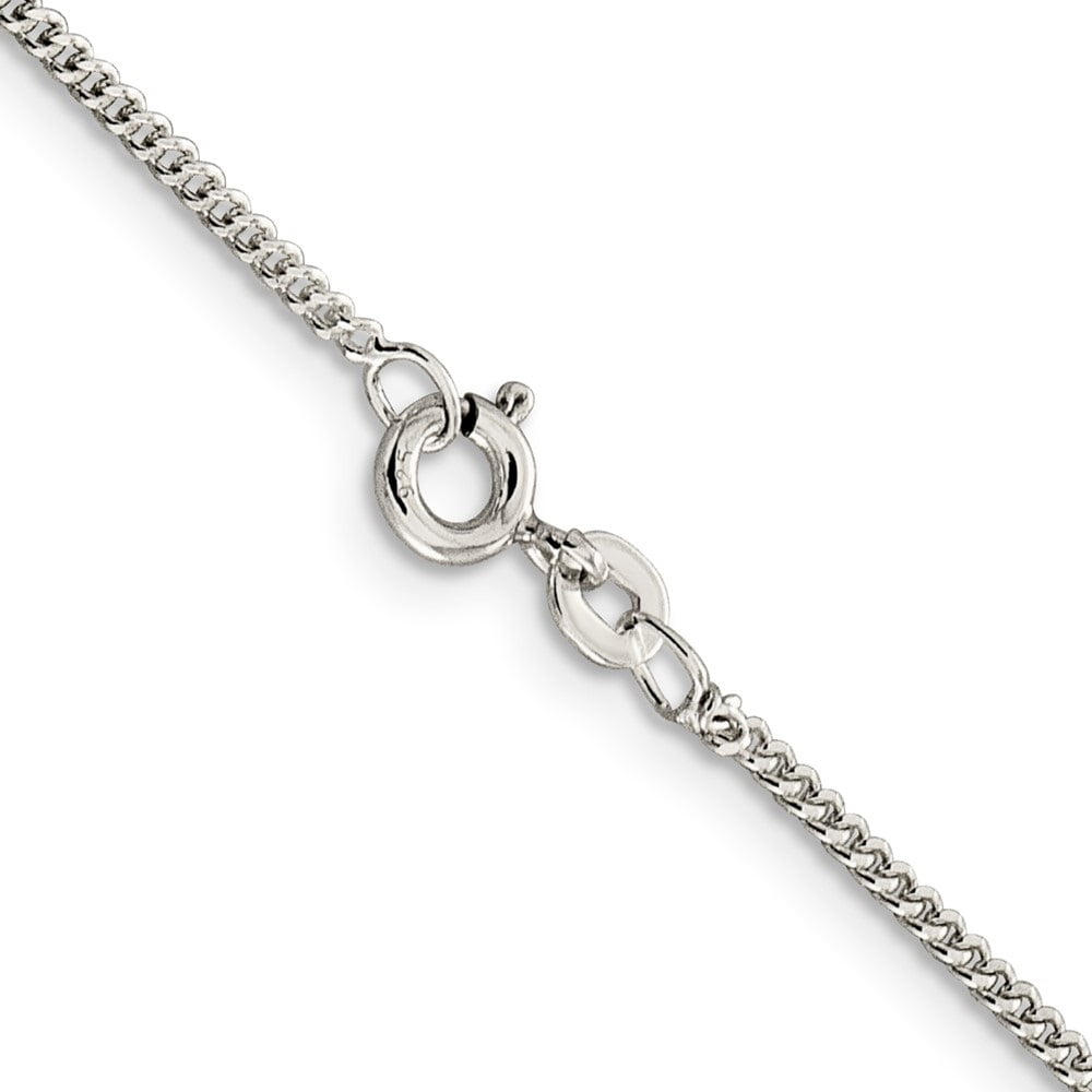 Auriga Fine Jewelry 925 Sterling Silver 1.5mm Curb Chain Anklet 10inch for Women