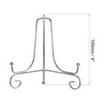 thumbnail image 2 of Unique Bargains 4Pack 4 Inch Plate Stands for Display Iron Folding Easel Plate Holders, Silver, 2 of 5