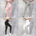 thumbnail image 4 of Pantalones de cintura alta con estampado para correr, mallas de ejercicio, adelgazantes, transpirables, para viajar, hasta el tobillo, pantalones Prendas para la parte inferior del cuerpo Negro S Qarigey AP004582-13, 4 of 6