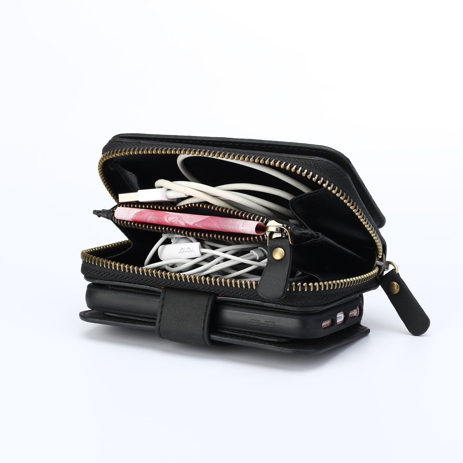 zippered phone wallet