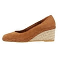 thumbnail image 2 of FSJ Women Charming Braided Espadrille Wedge Mid Heel Pumps Round Closed Toe Slip On Casual Office Party Formal Shoes Size 10 Brown, 2 of 4