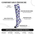 thumbnail image 3 of Lsque Butterflies Pattern Sport Compression Socks for Men & Women 15-20 mmHg Knee High Nurse Pregnant Running Medical and Travel Athletic, 3 of 6