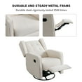 thumbnail image 6 of Bonzy Home Swivel Rocking Chair, Rocker Recliner Chair, Glider Chair, Manual Recliner for & Living Room, White, 6 of 7
