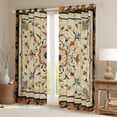thumbnail image 3 of Manfei Bohemian Flower Black Out Curtains,Exotic Style Curtains Pack of 2 (42x63 Each),Boho Mandala Bedroom Curtains,Lightweight Vintage Bedroom Decoration, 3 of 6