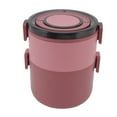 thumbnail image 1 of Adult Bento Box, Heat Preservation Stainless Steel Stackable Lunch Box  For Travel For Home For Office Red, 1 of 8