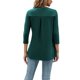 thumbnail image 4 of SAYOO, camisetas salvajes a la moda para mujer, camisetas de manga 3/4 con botones y cuello en V de Color sólido, camisas informales holgadas de primavera, ropa de calle SAYOO  moda, 4 of 5