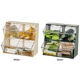 thumbnail image 4 of tredstone Transparent Tea Bag Storage Box Clear Acrylic Holder With Lid Stackable Transparent. Dustproof white, 4 of 6