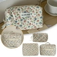 thumbnail image 2 of Carroterr Fashion Vintage Flower Women Makeup Bag Cotton Tote Female Portable Q5H4, 2 of 8