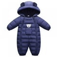 thumbnail image 2 of SYNPOS Baby Boy Girl One Piece Cotton Romper Coat 0-12months Toddler Baby Snow Suit Hooded Thick Warm Jumpsuit Jacket Overalls Outfit, 2 of 10