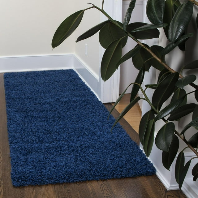 Ottomanson Non-Slip Rubberback Soft Shag Runner Rug for Hallway and Bathroom, Area Rug for Living Room, Bedroom, Dining Room