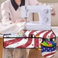 thumbnail image 4 of HELLHERO with Storage Cylinder Sewing Machine Mat Easy to Clean Waterproof for Wife Mom Family Present Travelling, Mother's Day Faded Flag Stripes, 4 of 5