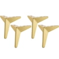 thumbnail image 2 of 4x Heavy Duty Iron Triangle Furniture Sofa Legs Cabinet Legs Replacement Legs For Cupboard, Cabinet, Dresser, Armchair Recliner, Ottoman, Gold 15cm, 2 of 10