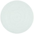 thumbnail image 2 of SAFAVIEH Braided Geraldine Checkered Polyester Reversible Area Rug, Ivory/Light Blue, 6' x 6' Round, 2 of 7