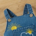 thumbnail image 5 of UAMVSH Baby Boy Girl Denim Overalls Toddler Infant Embroidered Cute Jumpsuit Fashion Casual Jean Romper with Pocket, 5 of 6
