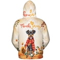 thumbnail image 2 of Happy Thanksgiving Miniature Pinscher with Turkey Pumpkins Autumn Vibes All Over Print 3D Hoodie Unisex Merch Hoodies Mini Pin Dog Lover - 12018, 2 of 6