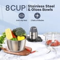 thumbnail image 2 of Procesador de alimentos Ganiza Electric Picadora de 8 tazas con picadora de carne, 2 of 7