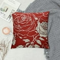 thumbnail image 2 of Leisuo Red Rose Pillow Cover, Romantic Art Line Drawing Flower Petals Throw Pillowcases Decorative Cushion Cover for Wedding Valentine's Day Engagement Decor, 2 of 5