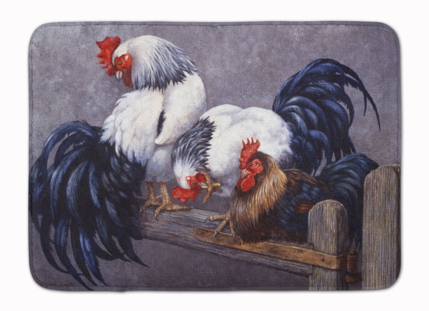 Roosters Roosting Machine Washable Memory Foam Mat