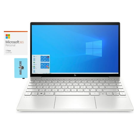 HP ENVY 13 13.3" Full HD (1920x1080) Laptop (Intel i5-1135G7 4-Core, Intel Iris Xe, 8GB RAM, 2TB m.2 SATA SSD, Webcam, Wifi, Bluetooth, Backlit KB, Win 10 Home) with Microsoft 365 Personal , Hub