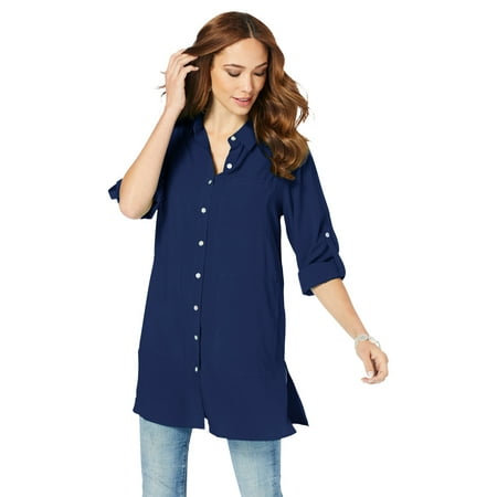 

Roaman s Women s Plus Size Kelli Big Shirt