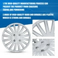 thumbnail image 5 of 14" Set of 4 Wheel Covers Snap on Hubcaps Full Hub Caps Fit R14 Tire & Steel Rim (4 Pack)-White Lacquer, 5 of 11
