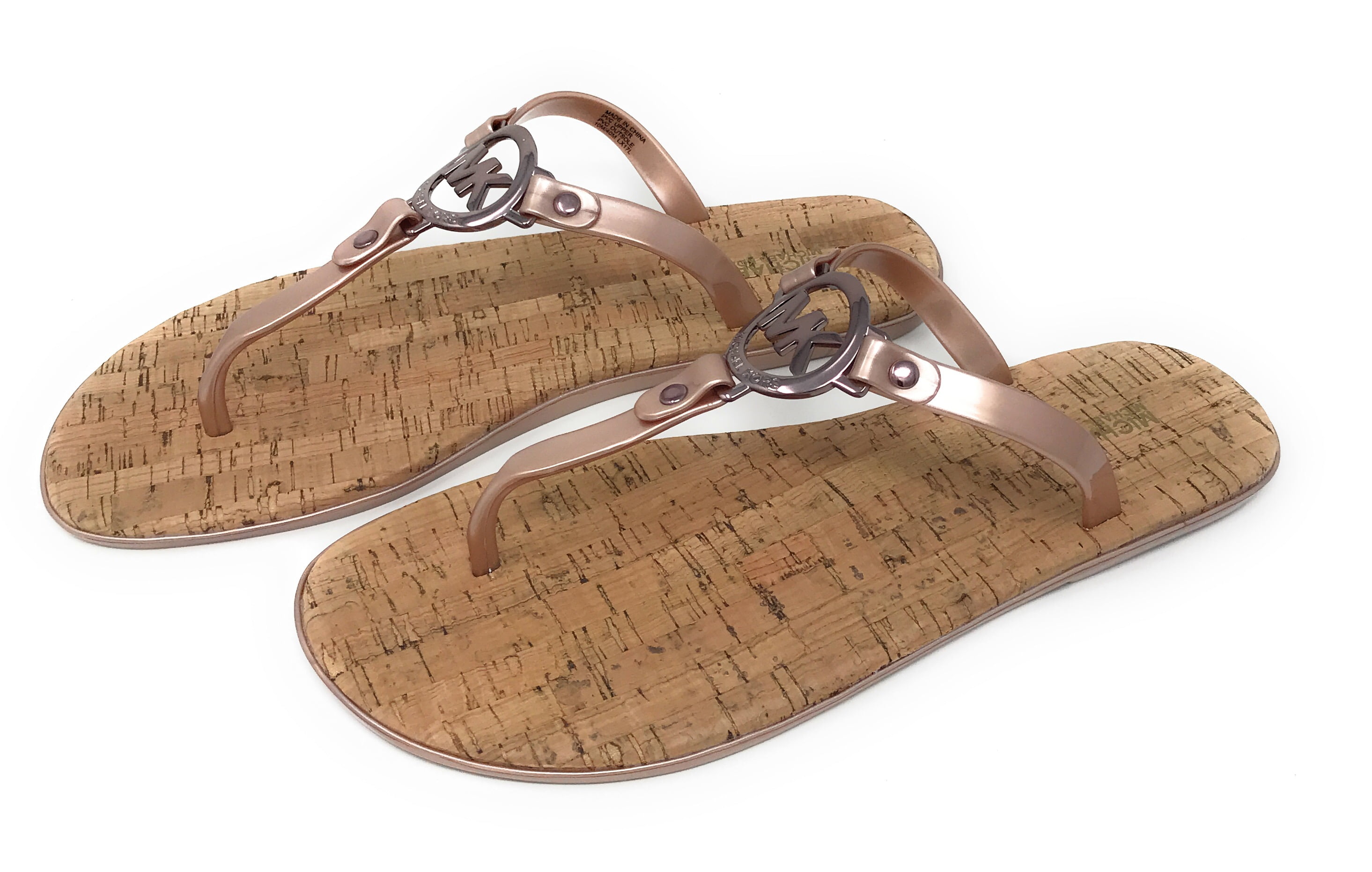 mk cork flip flops