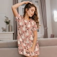 thumbnail image 3 of Lsque goose bird and daisy Pattern Nightgowns for Women Sleep Shirts Short Sleeve Nightshirt Pullover Nightdress Soft Sleepwear Relaxed Fit Nightdress, 3 of 6