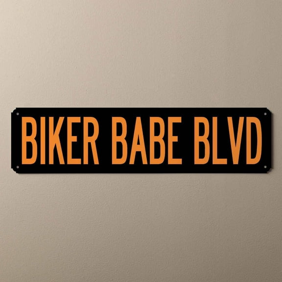 Personalized You Name It Street Sign, Black and Orange