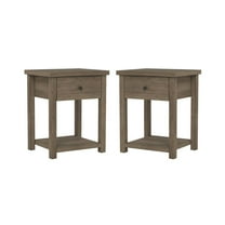Hillsdale Living Essentials Harmony Wood Accent Table, Set of 2, Knotty Gray Oak