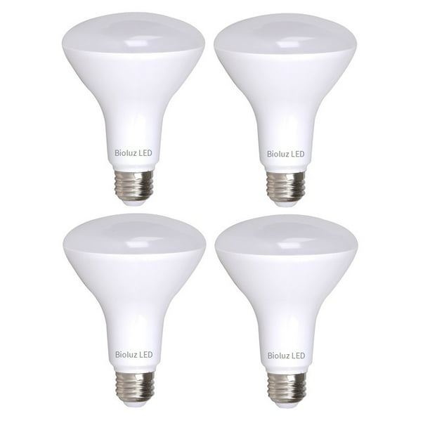 4 Pack Bioluz LED BR30 LED Dimmable Indoor / Outdoor Flood Light Bulbs