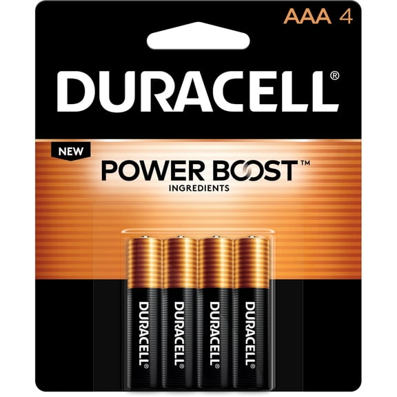 Duracell, DURMN2400B4ZCT, Coppertop Alkaline AAA Battery 4-Packs, 216 / Carton, Black,Gold