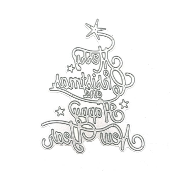 Bewildely Árbol de Navidad de acero al carbono Scrapbooking Die Card Embossing Stencil Mold Mold Beginner Professional Kits de decoración para fiestas Bewildely HA075349-01