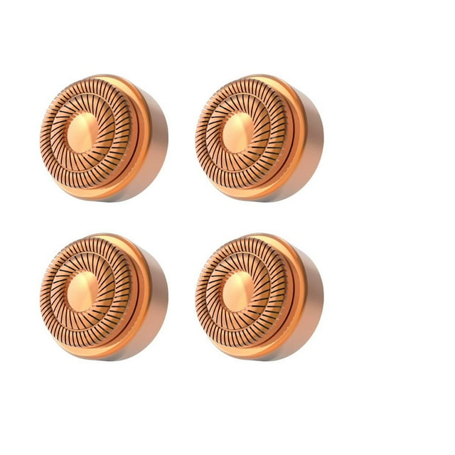 DAMAIE Facial Hair Remover Replacement Blade Heads, 18K Rose Gold Plated Replacement Heads 3pcs